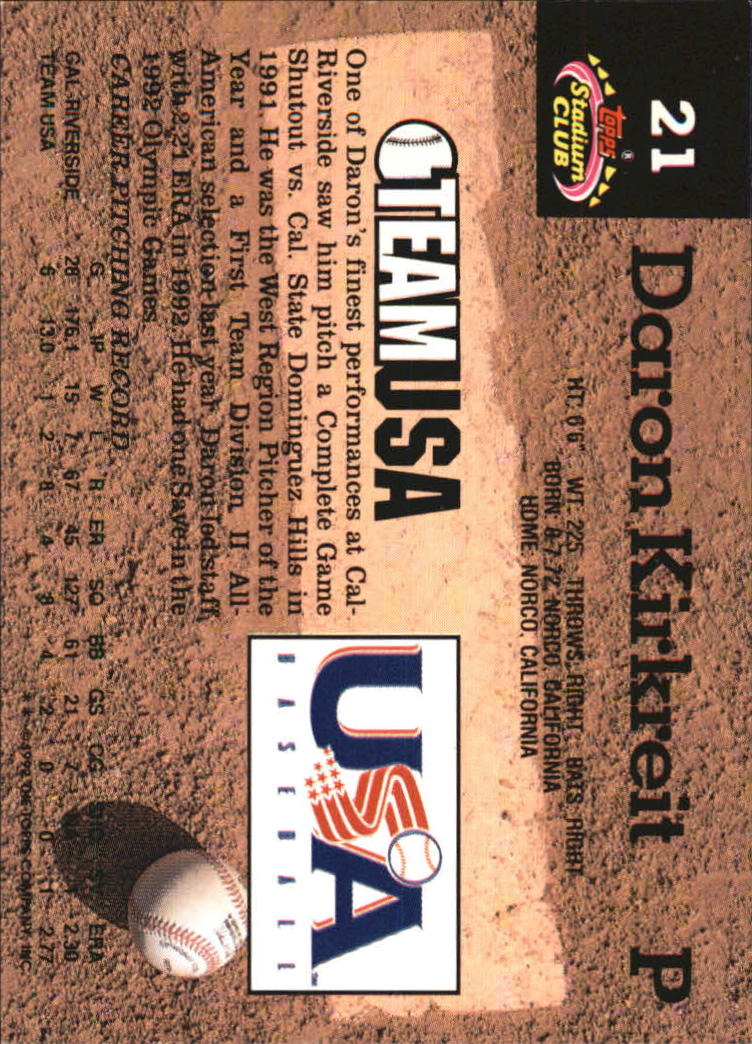 1993 Stadium Club Murphy Baseball - Picture 31 of 272