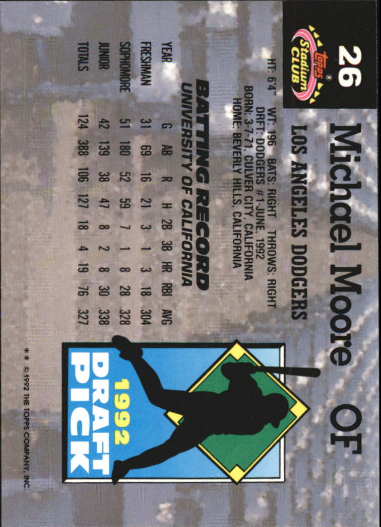 1993 Stadium Club Murphy Baseball - Picture 39 of 272