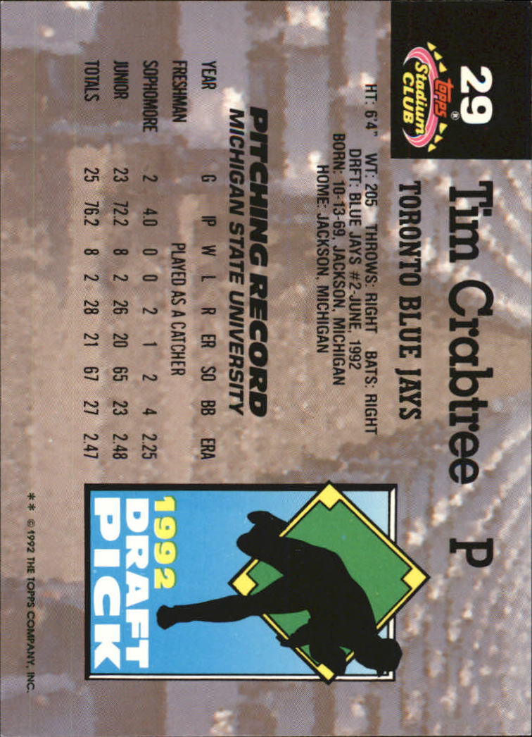 1993 Stadium Club Murphy Baseball - Picture 41 of 272