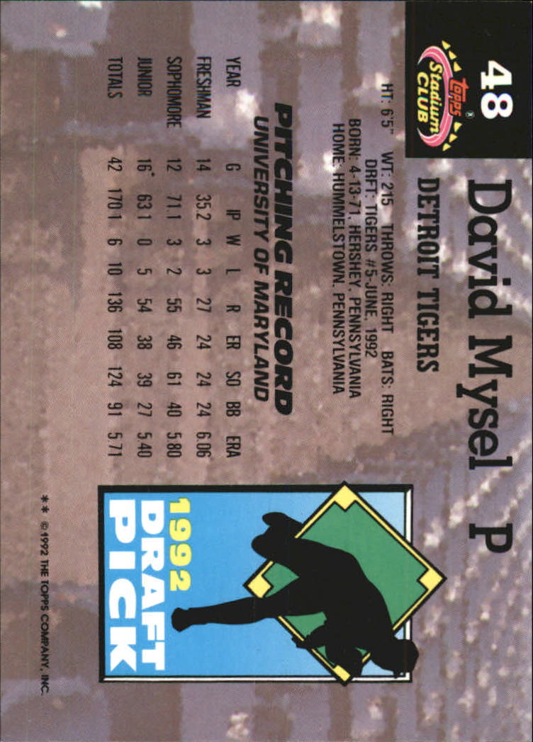 1993 Stadium Club Murphy Baseball - Picture 68 of 272