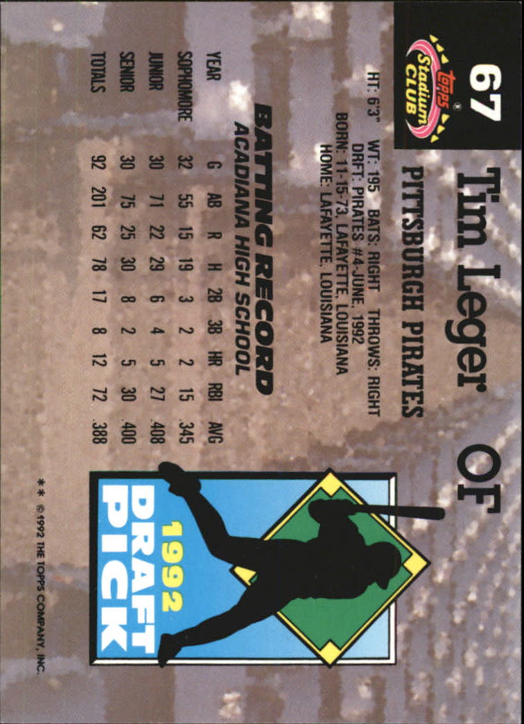 1993 Stadium Club Murphy Baseball - Picture 88 of 272