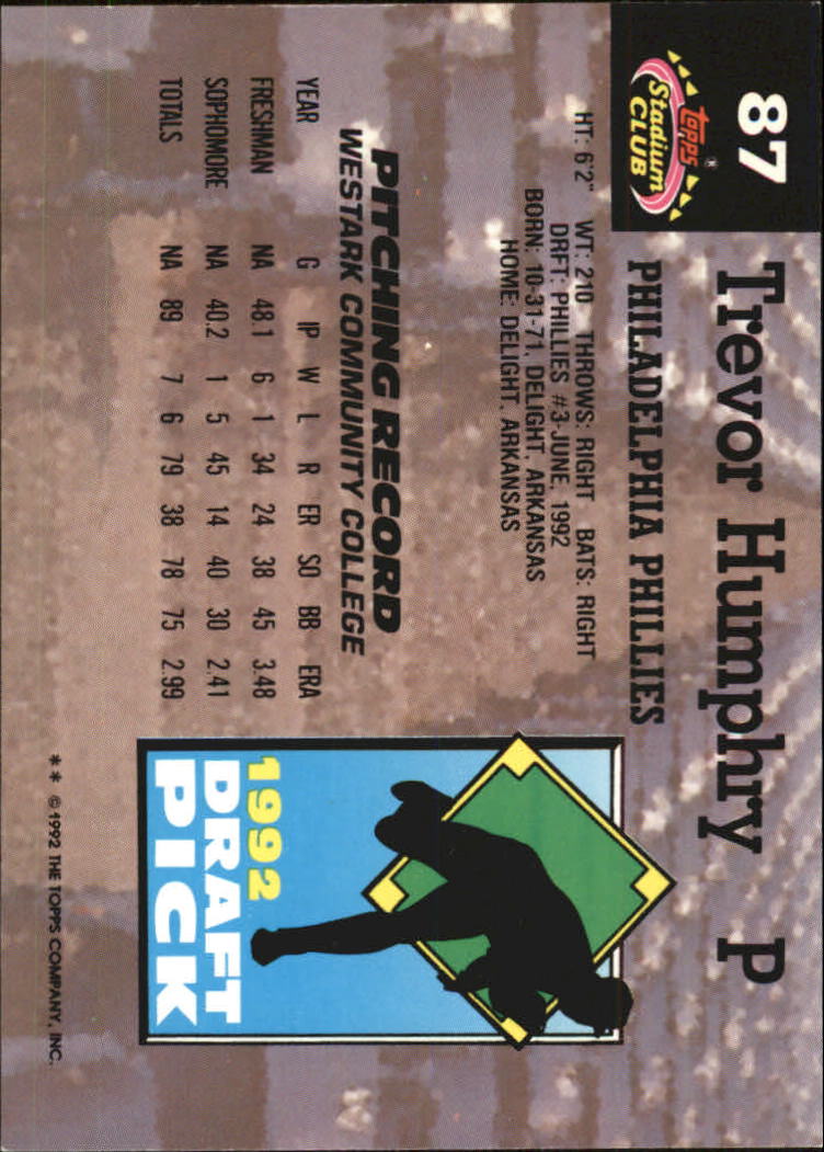 1993 Stadium Club Murphy Baseball - Picture 112 of 272