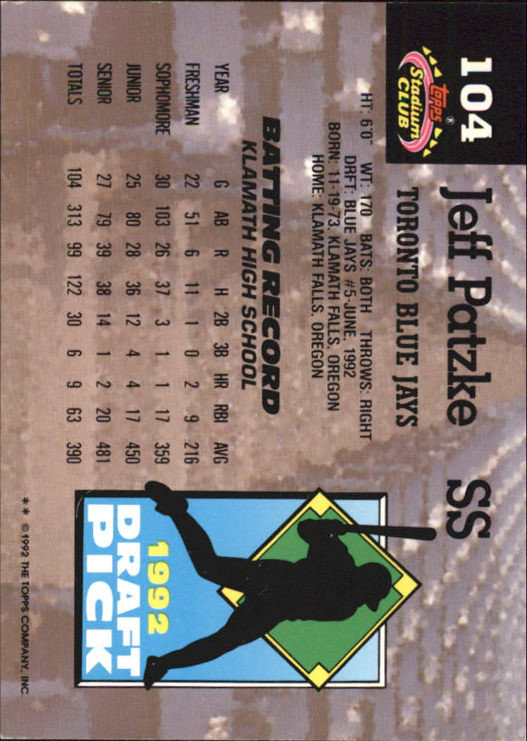 1993 Stadium Club Murphy Baseball - Picture 140 of 272