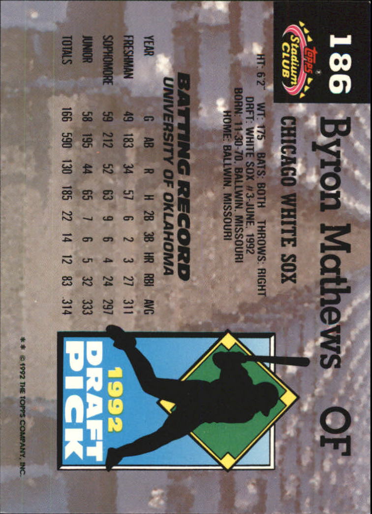 1993 Stadium Club Murphy Baseball - Picture 252 of 272