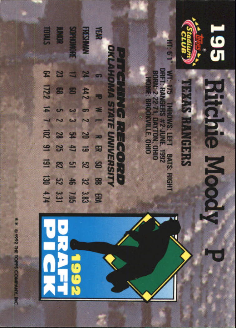 1993 Stadium Club Murphy Baseball - Picture 262 of 272