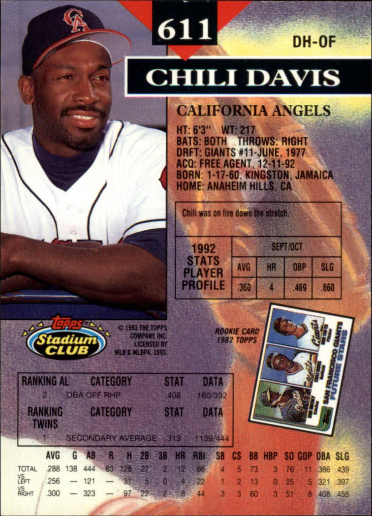 1993 Stadium Club Baseball Part 3 Main Set Card #500-750 - Picture 219 of 497