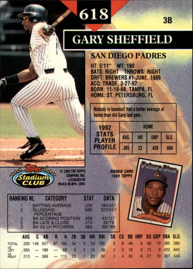 1993 Stadium Club Baseball Part 3 Main Set Card #500-750 - Picture 233 of 497