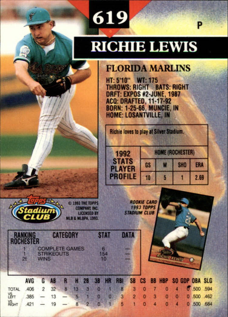 1993 Stadium Club Baseball Part 3 Main Set Card #500-750 - Picture 235 of 497