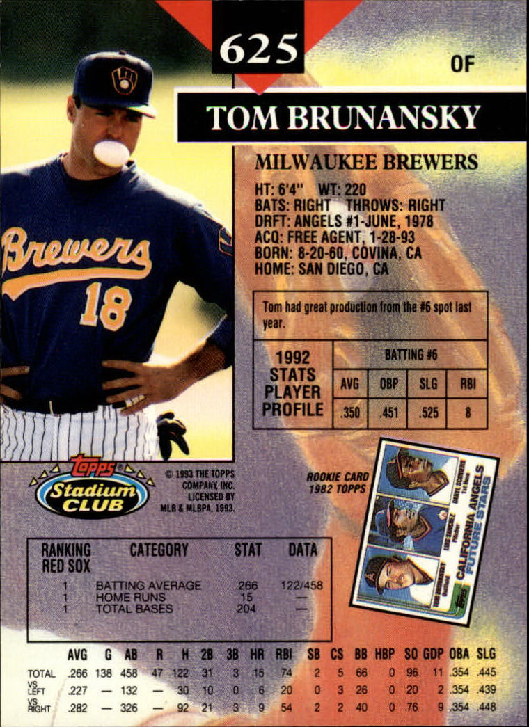 1993 Stadium Club Baseball Part 3 Main Set Card #500-750 - Picture 247 of 497