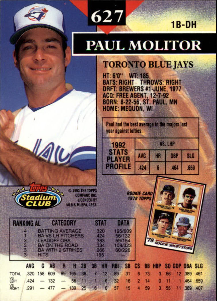 1993 Stadium Club Baseball Part 3 Main Set Card #500-750 - Picture 251 of 497