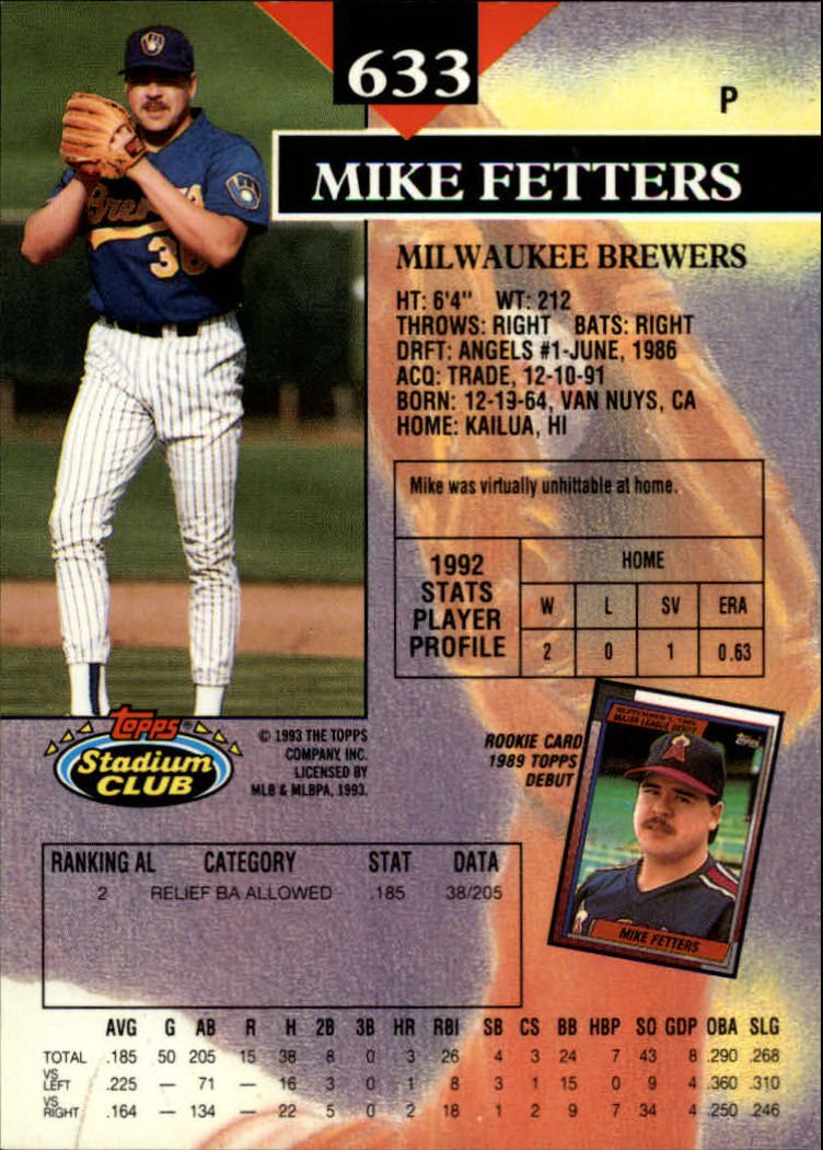 1993 Stadium Club Baseball Part 3 Main Set Card #500-750 - Picture 263 of 497