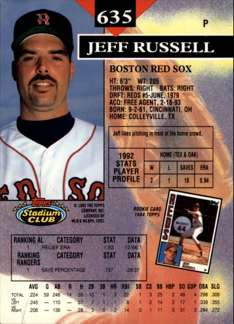 1993 Stadium Club Baseball Part 3 Main Set Card #500-750 - Picture 267 of 497