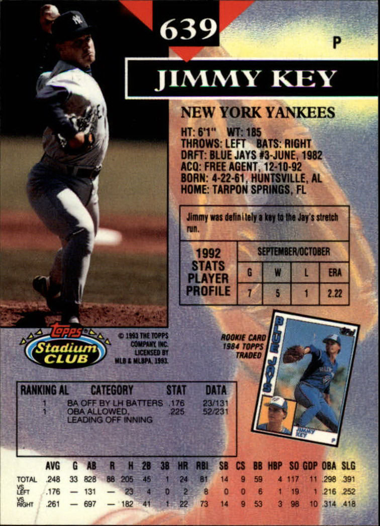 1993 Stadium Club Baseball Part 3 Main Set Card #500-750 - Picture 275 of 497