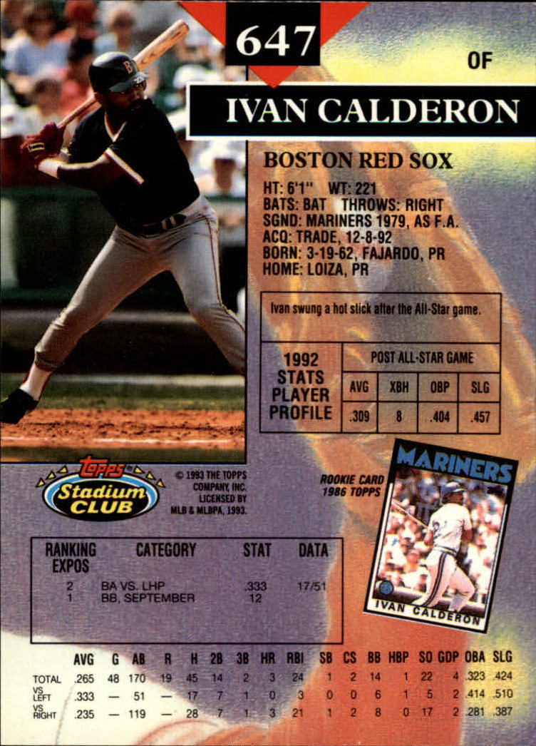 1993 Stadium Club Baseball Part 3 Main Set Card #500-750 - Picture 291 of 497
