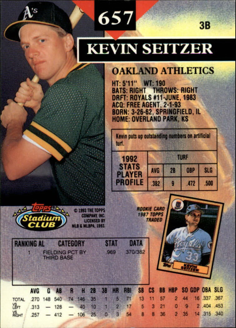 1993 Stadium Club Baseball Part 3 Main Set Card #500-750 - Picture 311 of 497