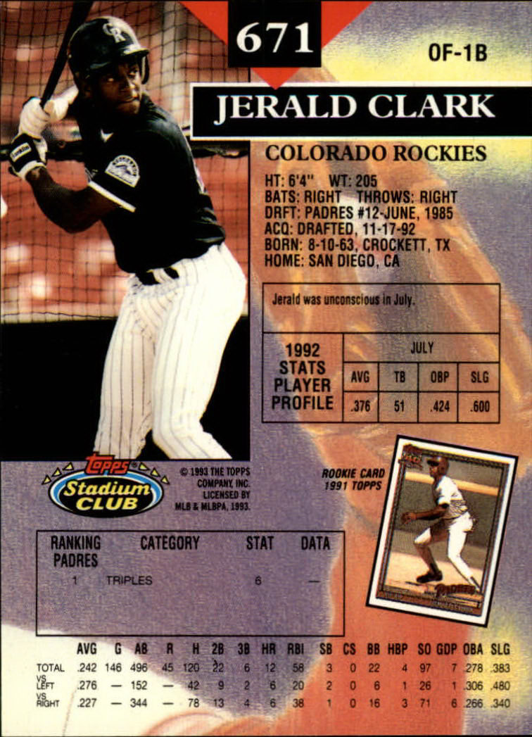 1993 Stadium Club Baseball Part 3 Main Set Card #500-750 - Picture 339 of 497