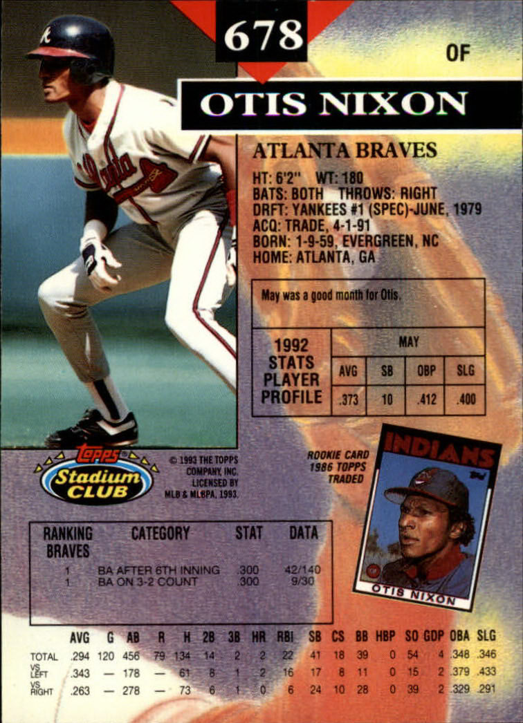 1993 Stadium Club Baseball Part 3 Main Set Card #500-750 - Picture 353 of 497