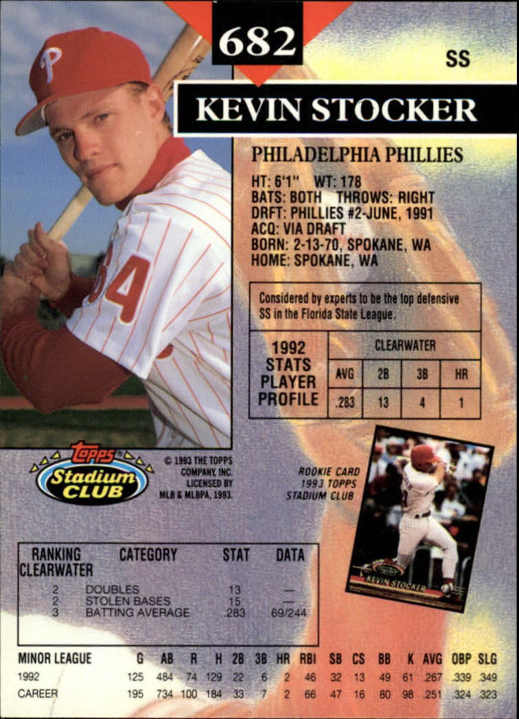 1993 Stadium Club Baseball Part 3 Main Set Card #500-750 - Picture 361 of 497