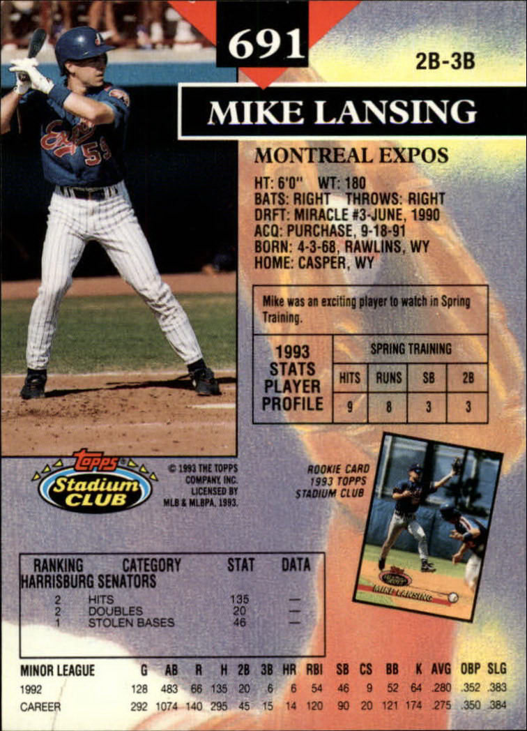 1993 Stadium Club Baseball Part 3 Main Set Card #500-750 - Picture 379 of 497