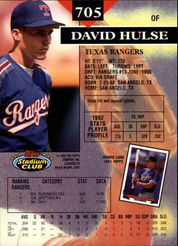 1993 Stadium Club Baseball Part 3 Main Set Card #500-750 - Picture 407 of 497