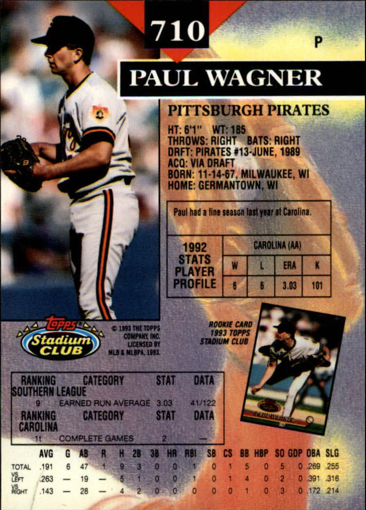1993 Stadium Club Baseball Part 3 Main Set Card #500-750 - Picture 417 of 497