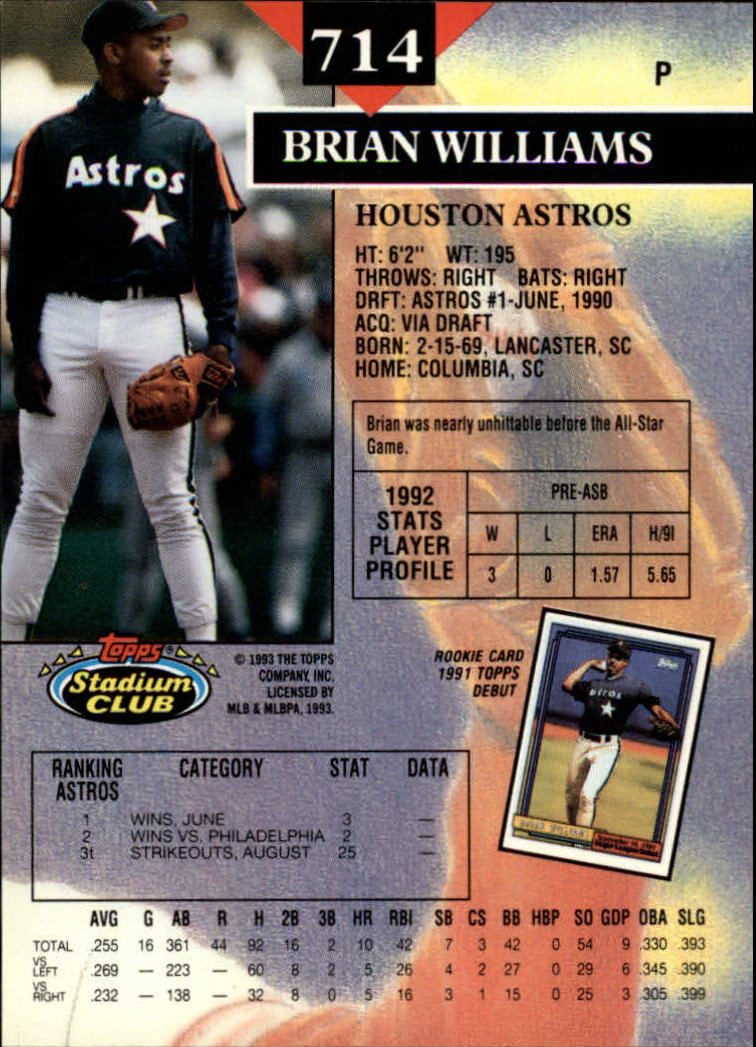 1993 Stadium Club Baseball Part 3 Main Set Card #500-750 - Picture 425 of 497