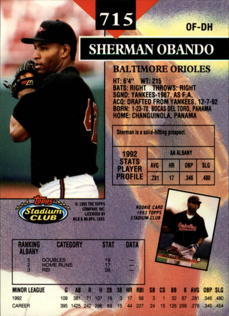 1993 Stadium Club Baseball Part 3 Main Set Card #500-750 - Picture 427 of 497