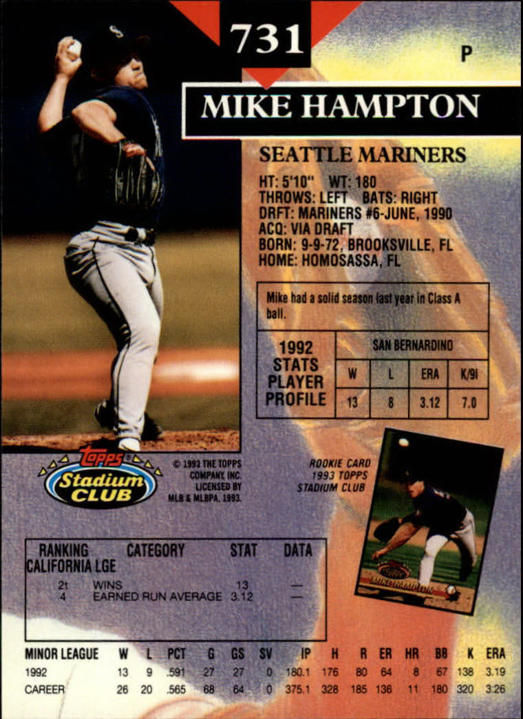 1993 Stadium Club Baseball Part 3 Main Set Card #500-750 - Picture 459 of 497