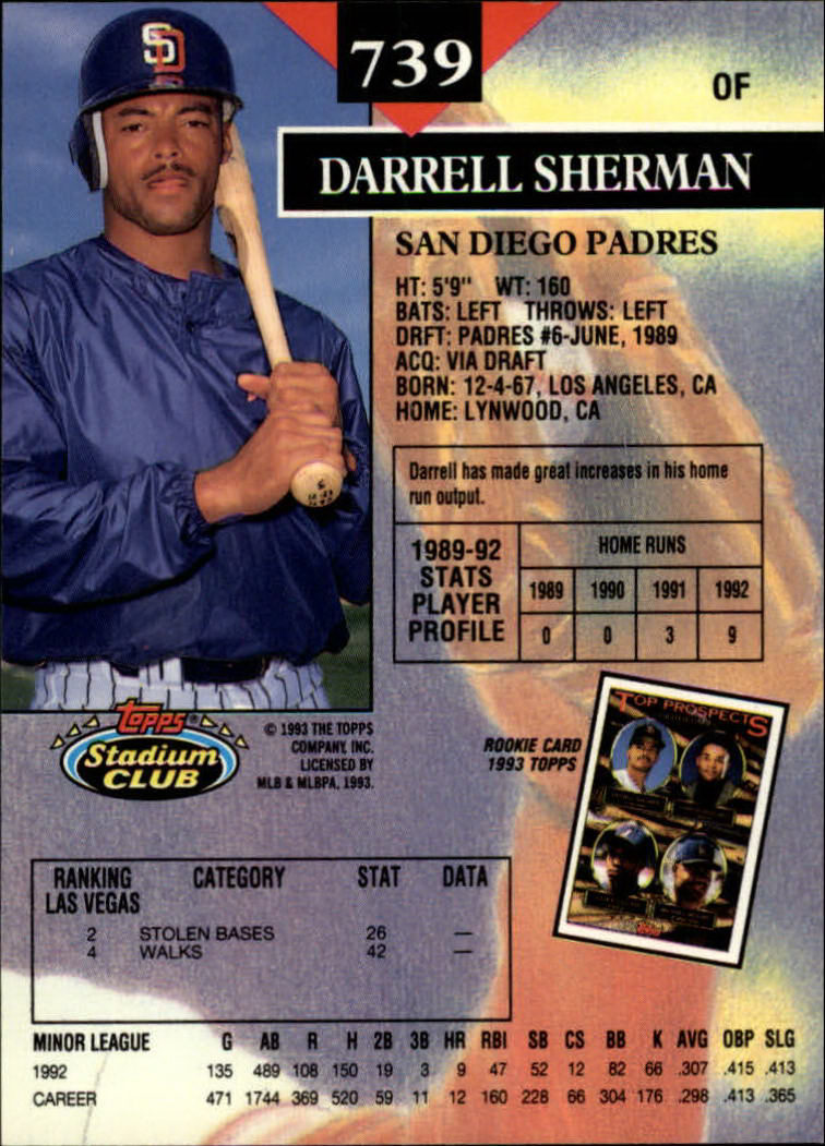 1993 Stadium Club Baseball Part 3 Main Set Card #500-750 - Picture 475 of 497
