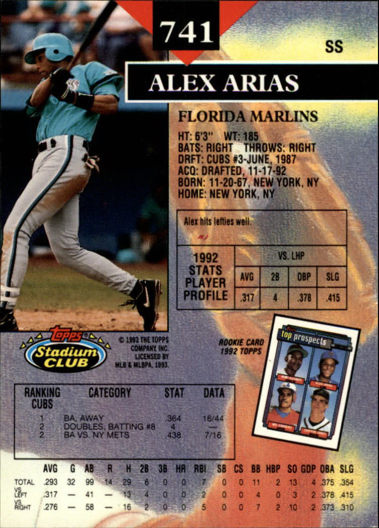1993 Stadium Club Baseball Part 3 Main Set Card #500-750 - Picture 479 of 497