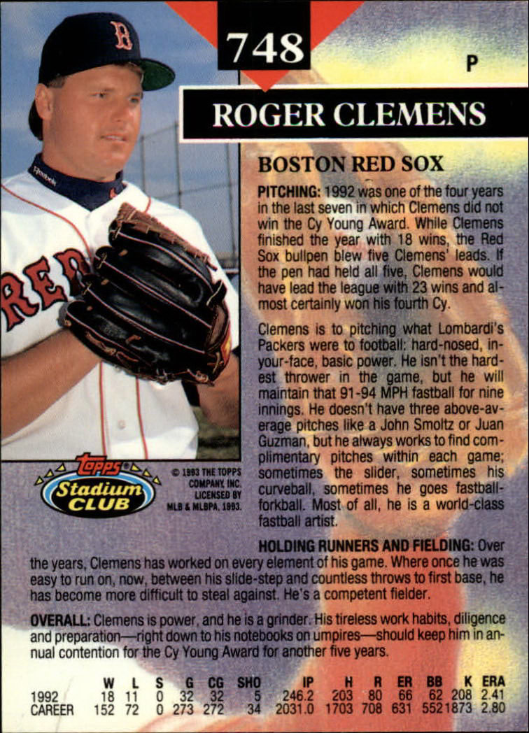 1993 Stadium Club Baseball Part 3 Main Set Card #500-750 - Picture 493 of 497