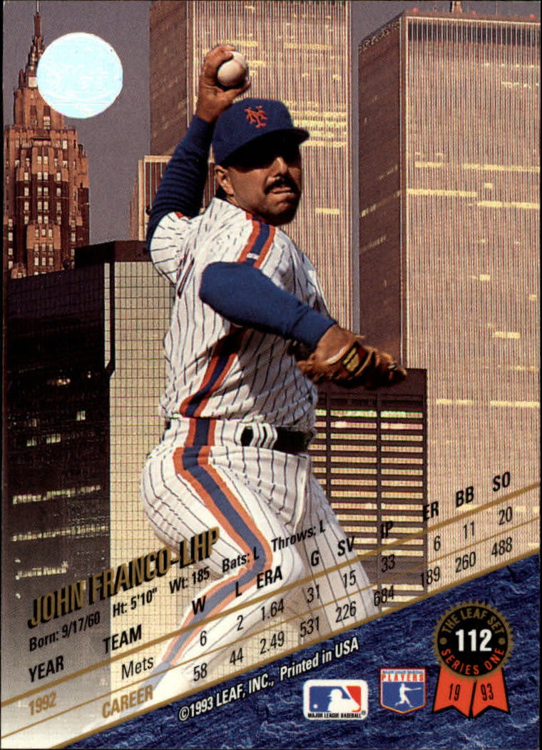 1993 Leaf Baseball Card Pick 1-249 - Picture 225 of 495