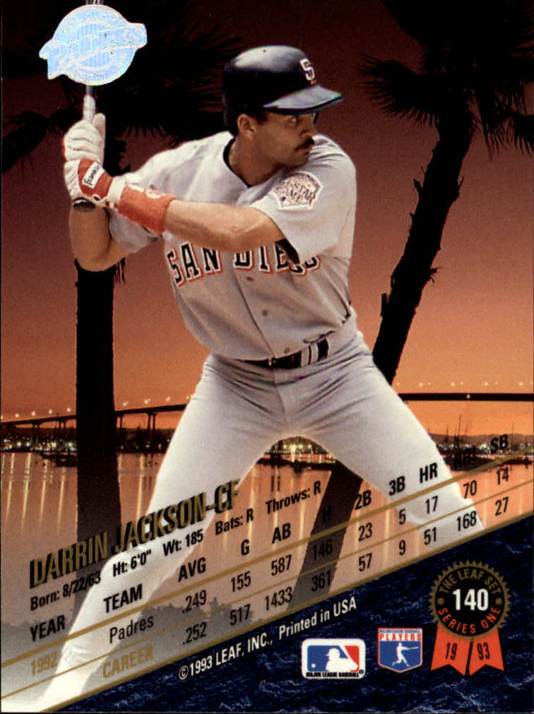 1993 Leaf Baseball Card Pick 1-249 - Picture 281 of 495