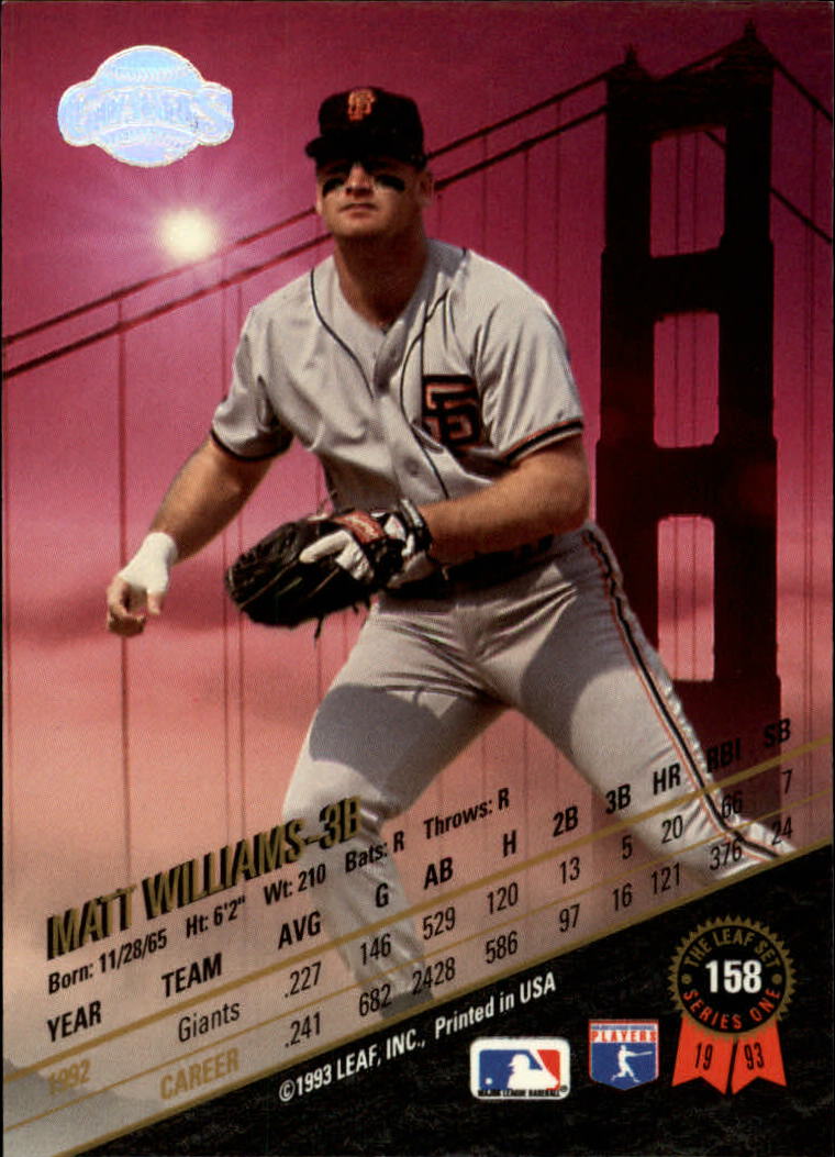 1993 Leaf Baseball Card Pick 1-249 - Picture 317 of 495