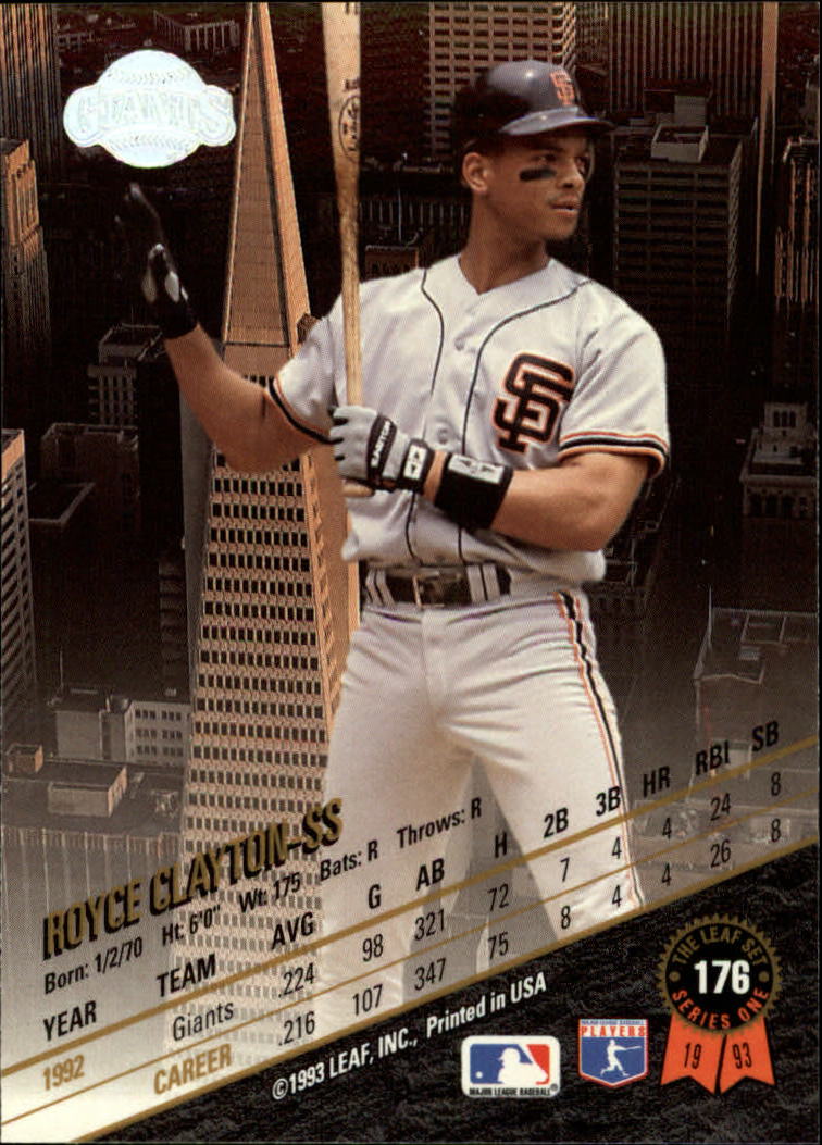 1993 Leaf Baseball Card Pick 1-249 - Picture 351 of 495