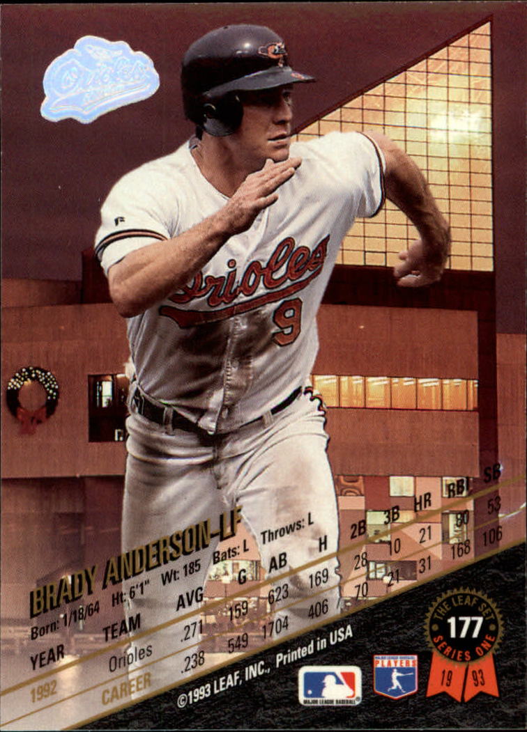 1993 Leaf Baseball Card Pick 1-249 - Picture 353 of 495