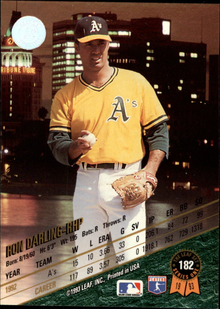 1993 Leaf Baseball Card Pick 1-249 - Picture 363 of 495