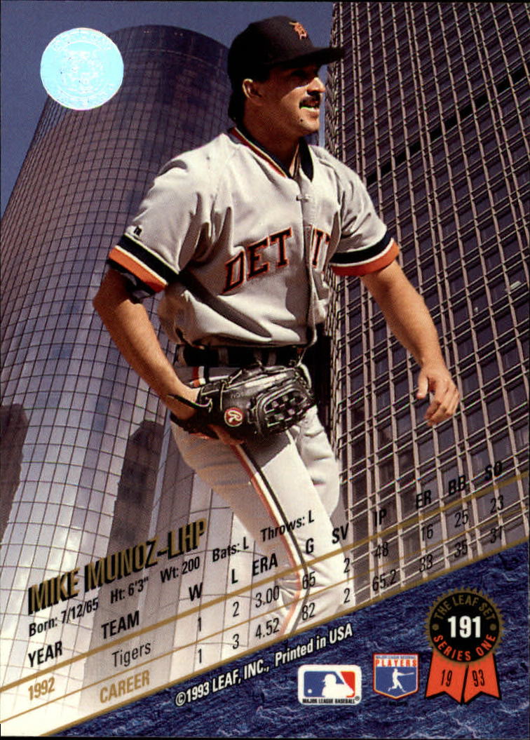 1993 Leaf Baseball Card Pick 1-249 - Picture 381 of 495