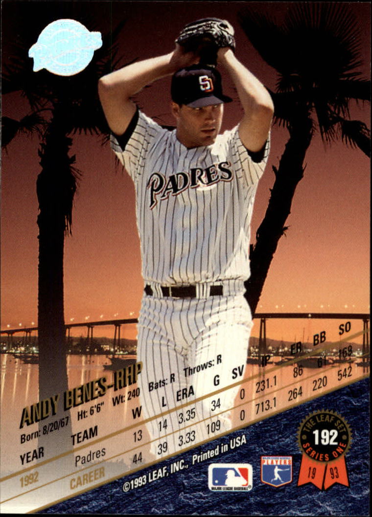 1993 Leaf Baseball Card Pick 1-249 - Picture 383 of 495