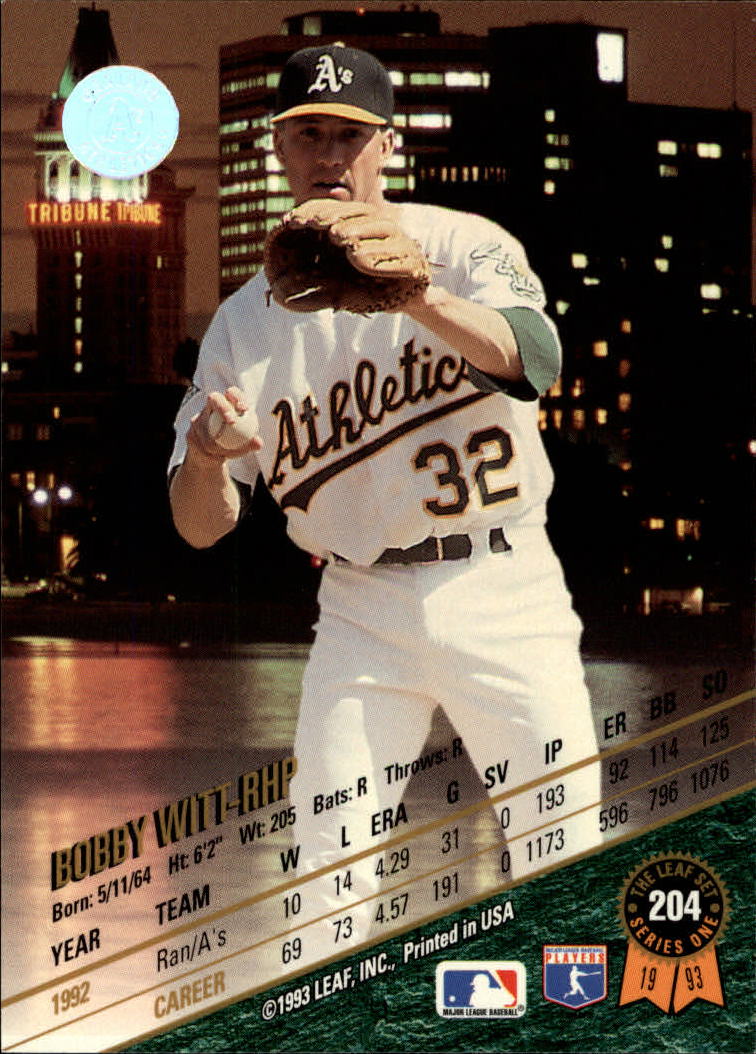 1993 Leaf Baseball Card Pick 1-249 - Picture 405 of 495