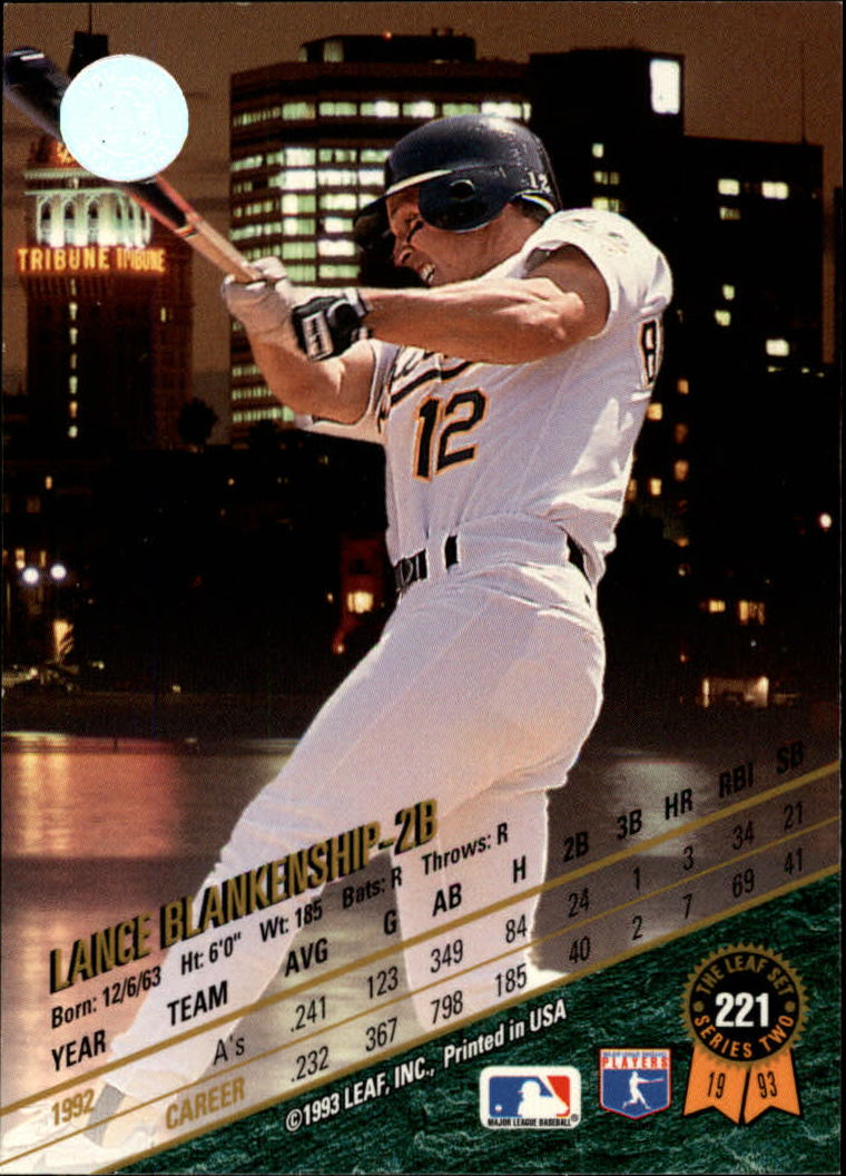 1993 Leaf Baseball Card Pick 1-249 - Picture 439 of 495