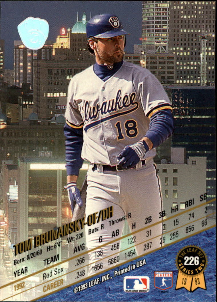 1993 Leaf Baseball Card Pick 1-249 - Picture 449 of 495