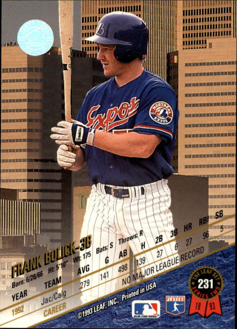 1993 Leaf Baseball Card Pick 1-249 - Picture 459 of 495