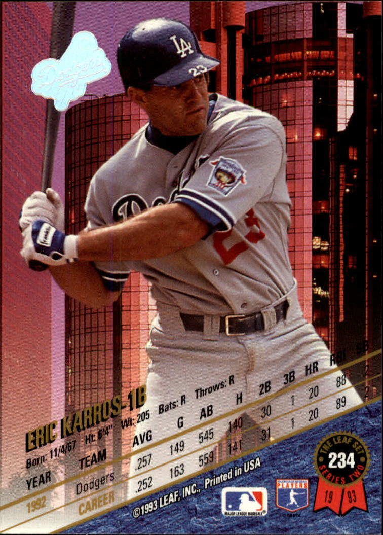 1993 Leaf Baseball Card Pick 1-249 - Picture 465 of 495