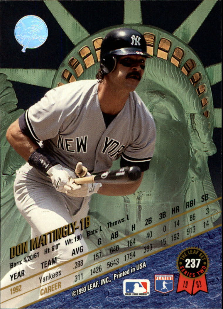 1993 Leaf Baseball Card Pick 1-249 - Picture 471 of 495