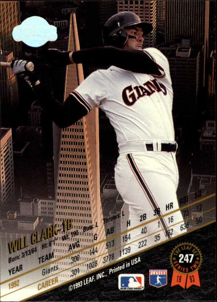 1993 Leaf Baseball Card Pick 1-249 - Picture 491 of 495