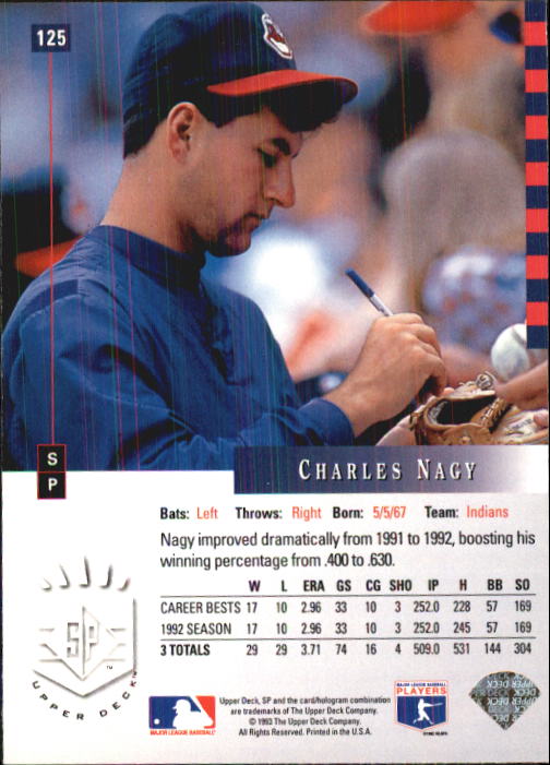 1993 SP Baseball Card Pick 113-288