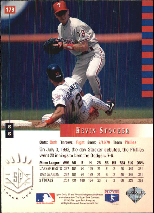 1993 SP Baseball Card Pick 113-288