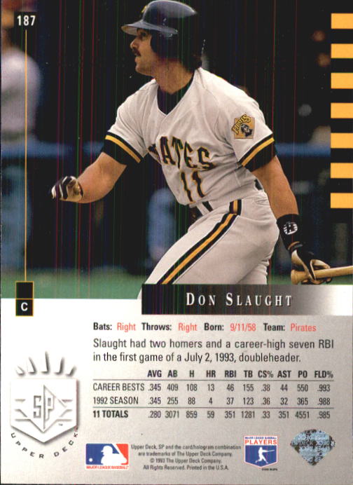 1993 SP Baseball Card Pick 113-288