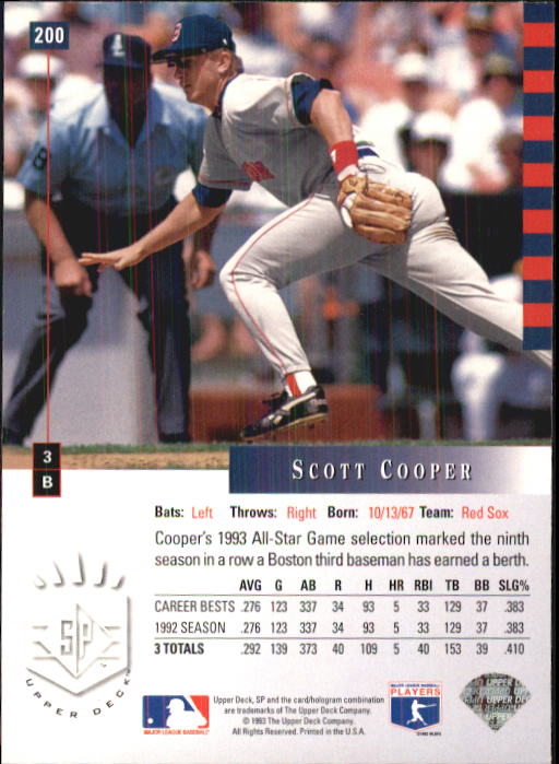 1993 SP Baseball Card Pick 113-288